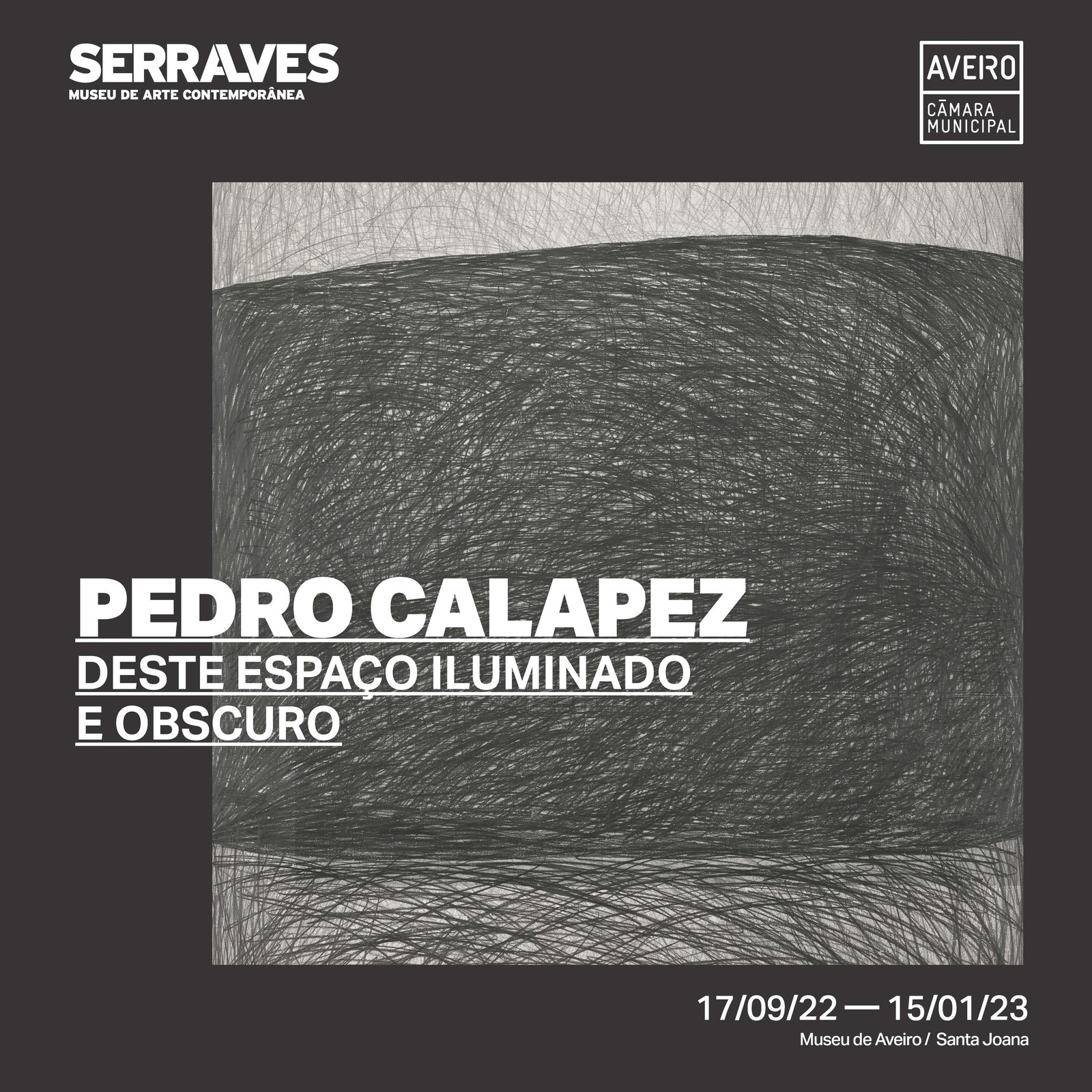 Exposição “Pedro Calapez. Deste espaço iluminado e obscuro"